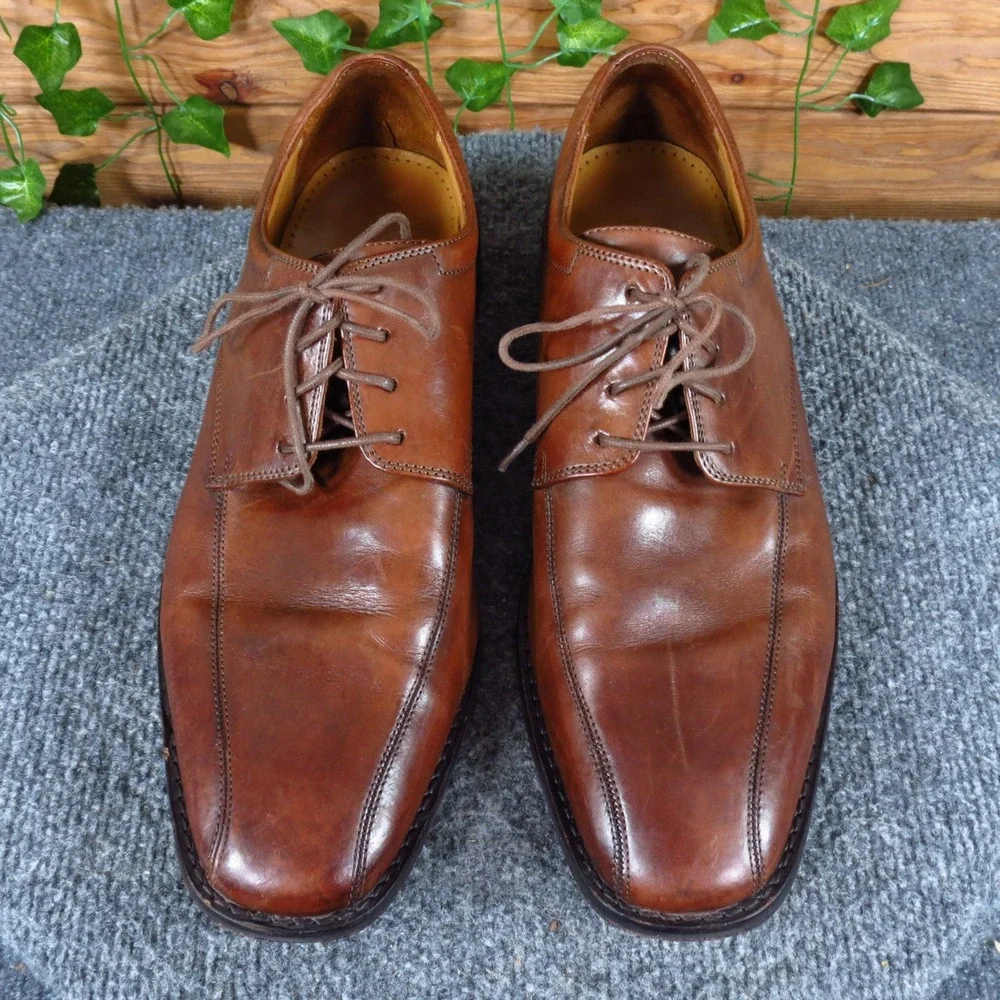 Cole Haan Air Giraldo Mens Apron Toe Derby Shoes Size 10.5 M Dress Brown Leather